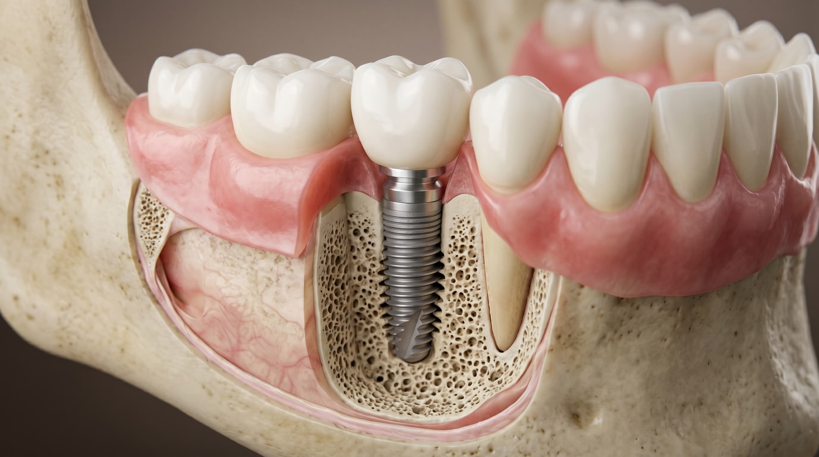 Titanium Dental Implant Next to Insurance Benefits on Desk